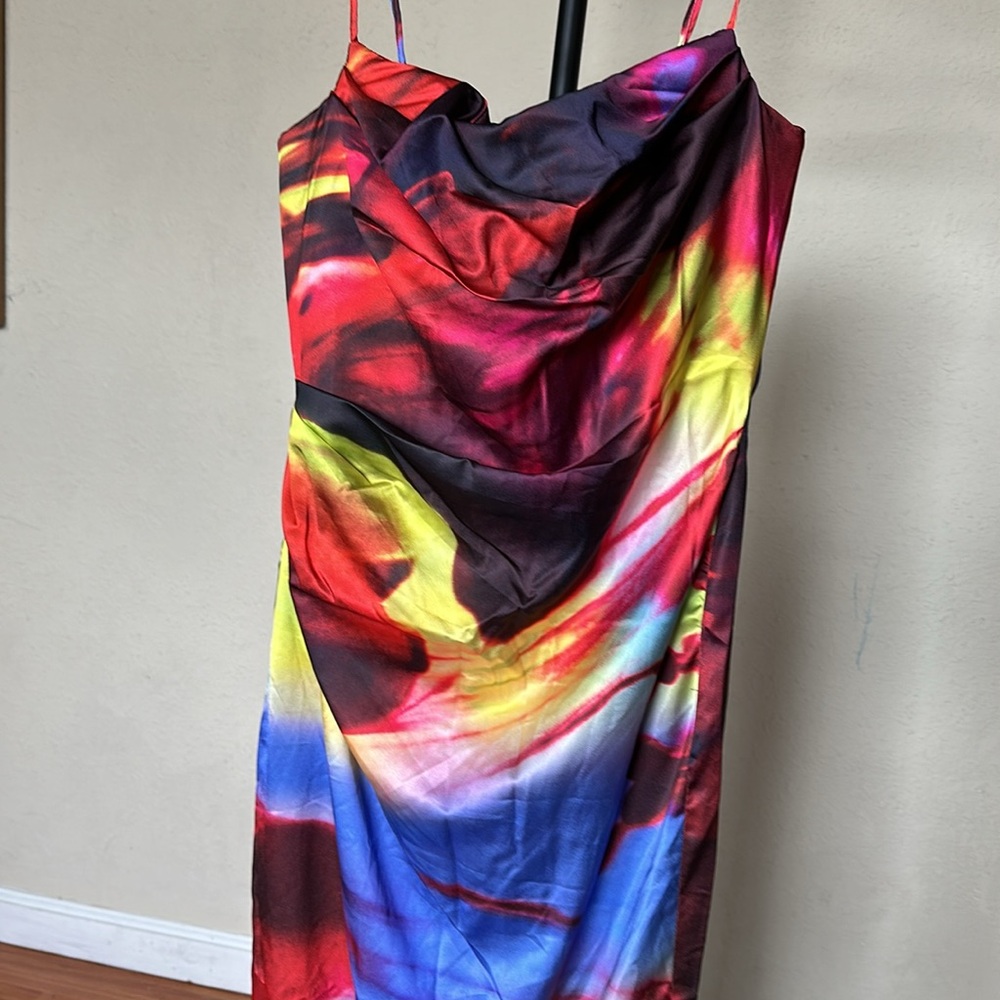 House of CB ‘Mitzi’ satin corset midi dress NWOT size M - Picture 10 of 15